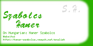 szabolcs haner business card